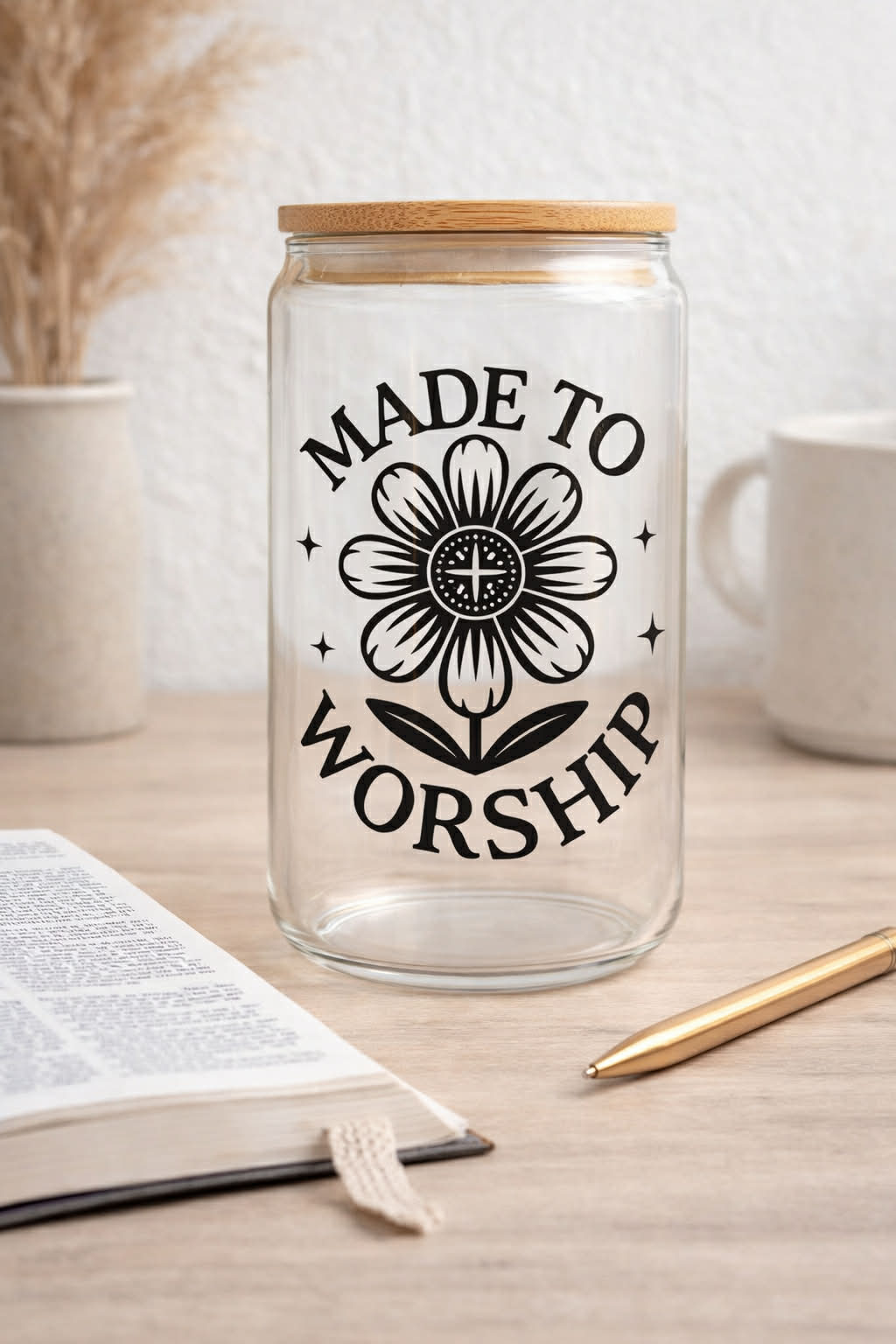 The "Made to Worship" Glass Tumbler